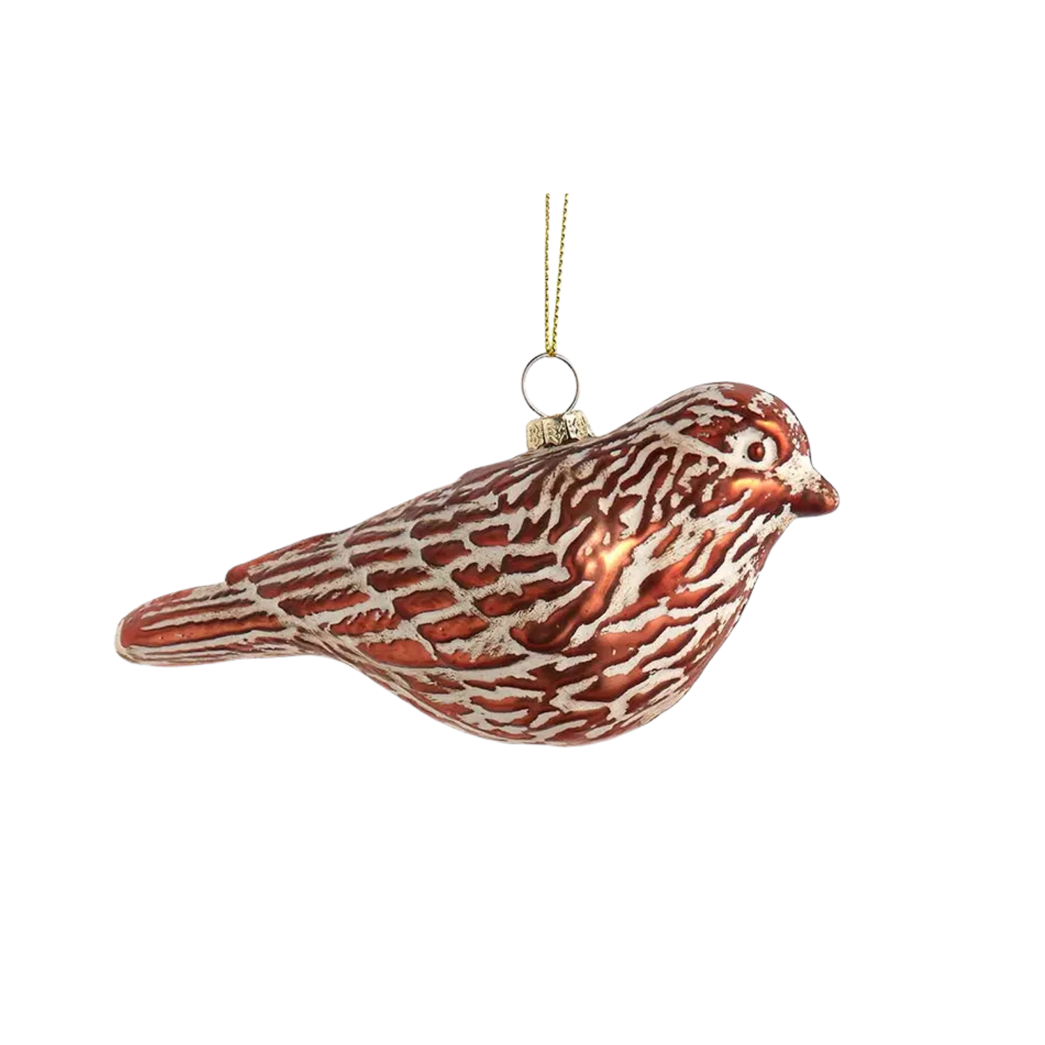 Glass Distressed Copper Bird